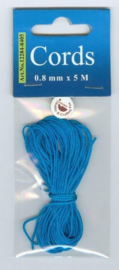 CE442000/8405- 5 meter nylon knoopkoord 0.8mm dik - turquoise