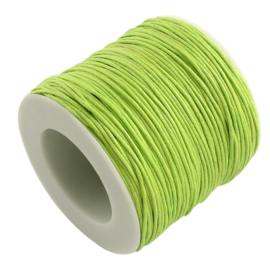 ruim 70 meter waxkoord 1mm limegroen