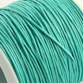 ruim 70 meter waxkoord 1mm aquamarine