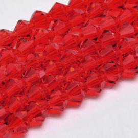 C289.C- ruim 100 stuks AA-kwaliteit imitatie Swarovski crystal kralen 4mm rood