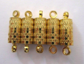 450901/0922- 5 stuks magneet sluitingen ton 8mm goudkleur