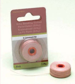 TH120507- 37 meter Silky draad van 0.2mm dik roze