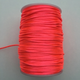 5 meter nylonkoord knoopkoord van 2mm dik neon roze