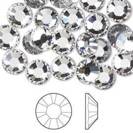 288 kristalsteentjes SS30 6.4mm crystal silver
