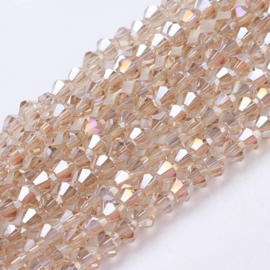 C297.F- 118 stuks AA-kwaliteit imitatie Swarovski crystal kralen 4mm beige