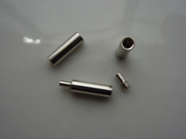 P.124- 5 stuks draad/tigertail/staaldraad/kabel sluitingen 3-delig tot 1mm draad