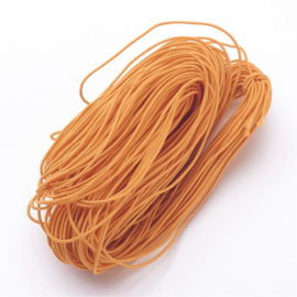 27 meter elastiek elastisch koord van 1mm dik oranje/bruin