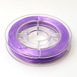 10 meter elastiek 0.8mm dik lila - elastisch nylondraad