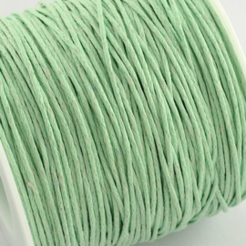 ruim 70 meter waxkoord 1mm mint pastel