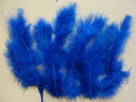 800804/2804- 15 stuks Marabou veren kobalt blauw van 7 tot 14cm