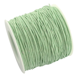 ruim 70 meter waxkoord 1mm mint pastel