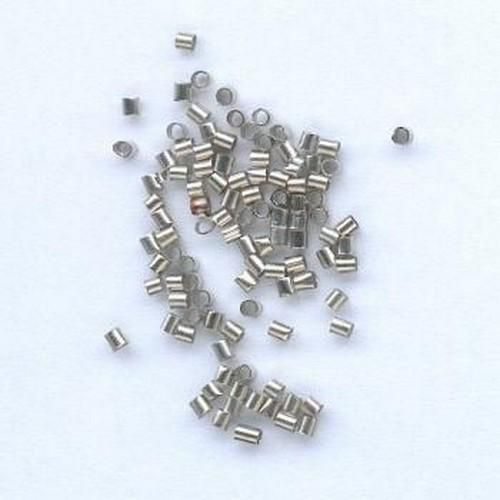 CE430600/0003- 100 stuks tube knijpkralen 1.5mm zilverkleur