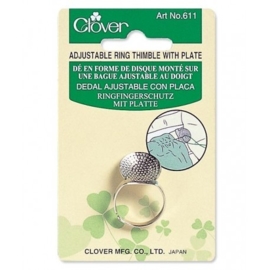 Clover Adjustable Ring Thimble with plate