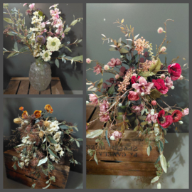 Workshop zijde bloemen dindagavond 27 okt