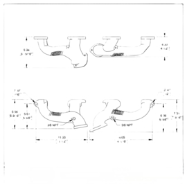Fenton  Stovebolt Straight Inline 6 Cyl Headers  1936-1959
