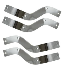 Rear Bumper Braces; fits 1948-72 -- Chrome