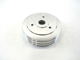 Aluminum BBC Chevy 396-454 SWP Crank Pulley 3 Groove Polished