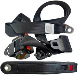 Seat Belt Retractable 3 Point  Black