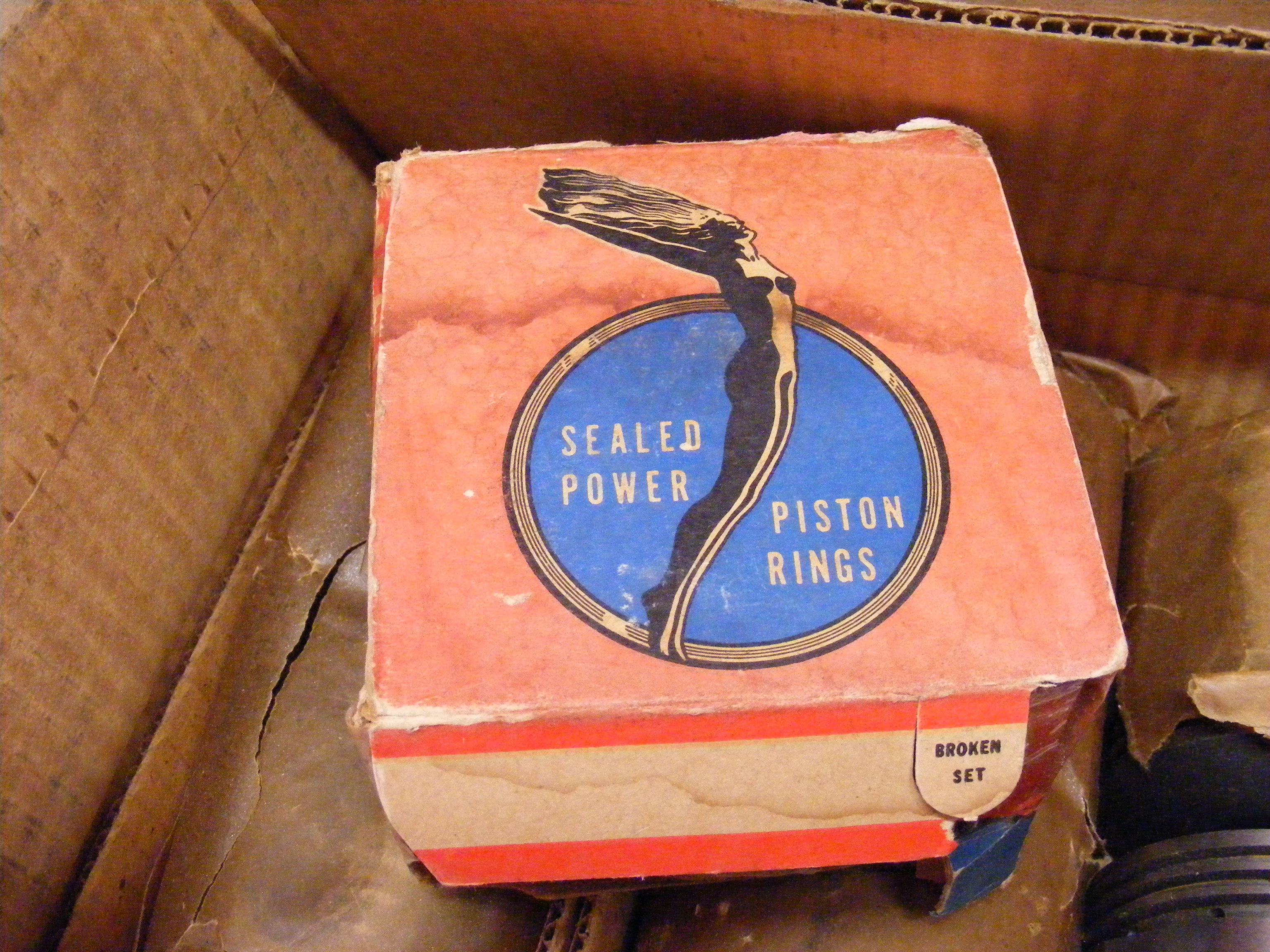 Set of 6 pistons .040  over with rings   216 Ci
