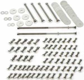 Polished Stainless Steel Bed Bolt Kit  1947-50