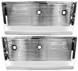 Deur panelen  -- Chrome --  Set 2 stuks  /  Pair 1967-71
