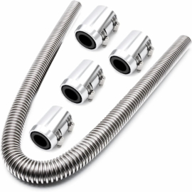 48"  Stanless steel Radiator Hose Kit,   --Polised--   Universal