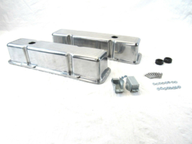 Aluminum Ball Milled Valve Covers Tall - -Polished--