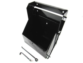 Battery Box, Drop Down. Stainless  -- Black Finned  --