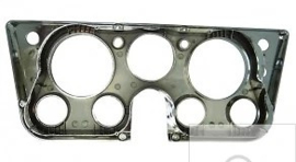 Chrome Dash Bezel with Lower Gauges  1967-68