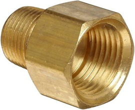 Brass Adapter Male 1/8" Pipe To Female 1/2-20 Inverted Flare