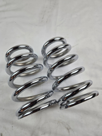Coil-Over Replacement Spring 375 lb Rate,  Fits Mustang II, -- CHROME, --