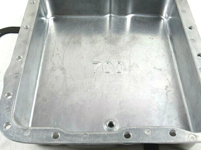 AAluminum GM Chevy 700R4 or 4L60 Finned  Transmission Oil Pan Polished