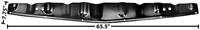 Bumper vul plaat, staal zwart. 1967-68