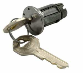 Contact slot met sleutel.  1947-66