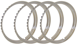 Universal Wheel Trim Rings 16"Inch -Smooth- Set-of-4-  Polished Stainless Steel