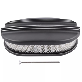 12'' Oval Half Finned Air Cleaner with Element Black