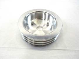 Aluminum BBC Chevy 396-454 SWP Crank Pulley 3 Groove Polished