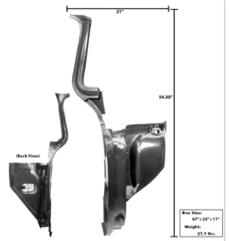 A Frame met kick paneel.  Rechts  1955-59