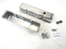 Aluminum Ball Milled Valve Covers Tall - -Polished--