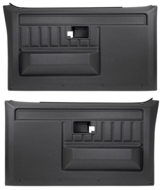 OE Design -- Black -- Plastic Front Interior Door Panels 1981-87