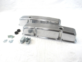 Polished Aluminum Finned Tall Valve Covers