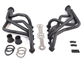 Chevy 350 Long Tube Header Chevelle, El Camino, Monte, Oldmobile Black