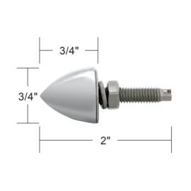 Chrome Bullet License Plate Fastener