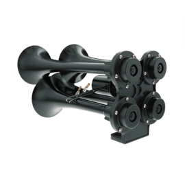 4 Trumpet Mini Train Horn-Black