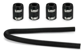 48"  Stanless steel Radiator Hose Kit,   --Black--   Universal