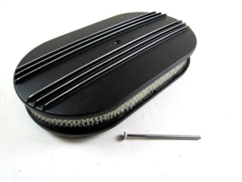 15'' Oval Half Finned Air Cleaner with Element Black