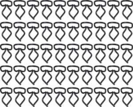 Deluxe Cabine & Deur Molding clips  1955-59   50 stuks