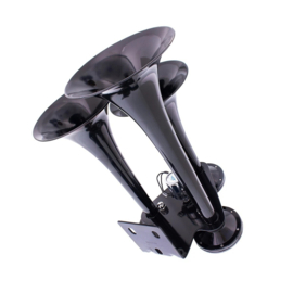 Black 3 Trumpets Train Horn