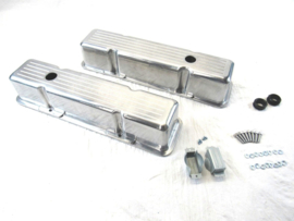 Aluminum Ball Milled Valve Covers Tall - -Polished--