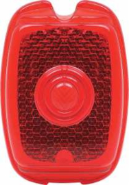 Achterlamp Lens 1940-53  Rood.  Plastic